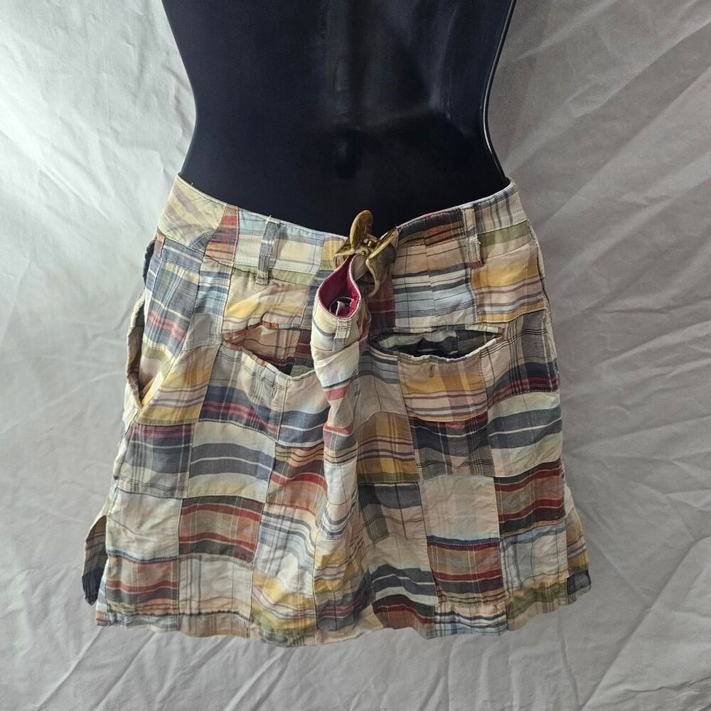 Vintage 90s plaid fall multicolor mini skirt - Picture 2 of 3